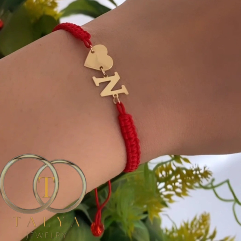 Cordon Coeur Lettre En Or 18K