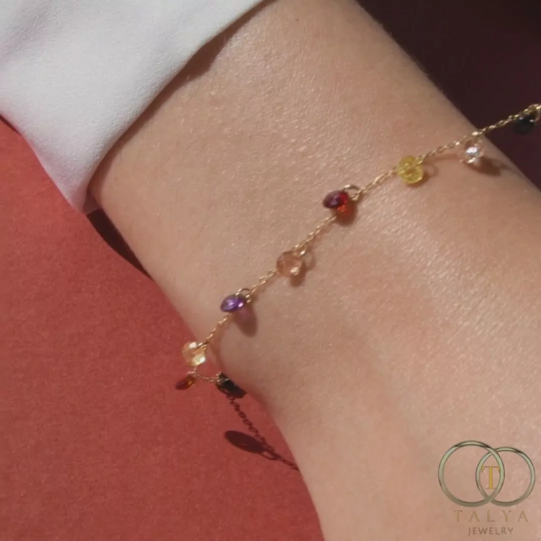 Bracelet Arc En Ciel En Or 18K