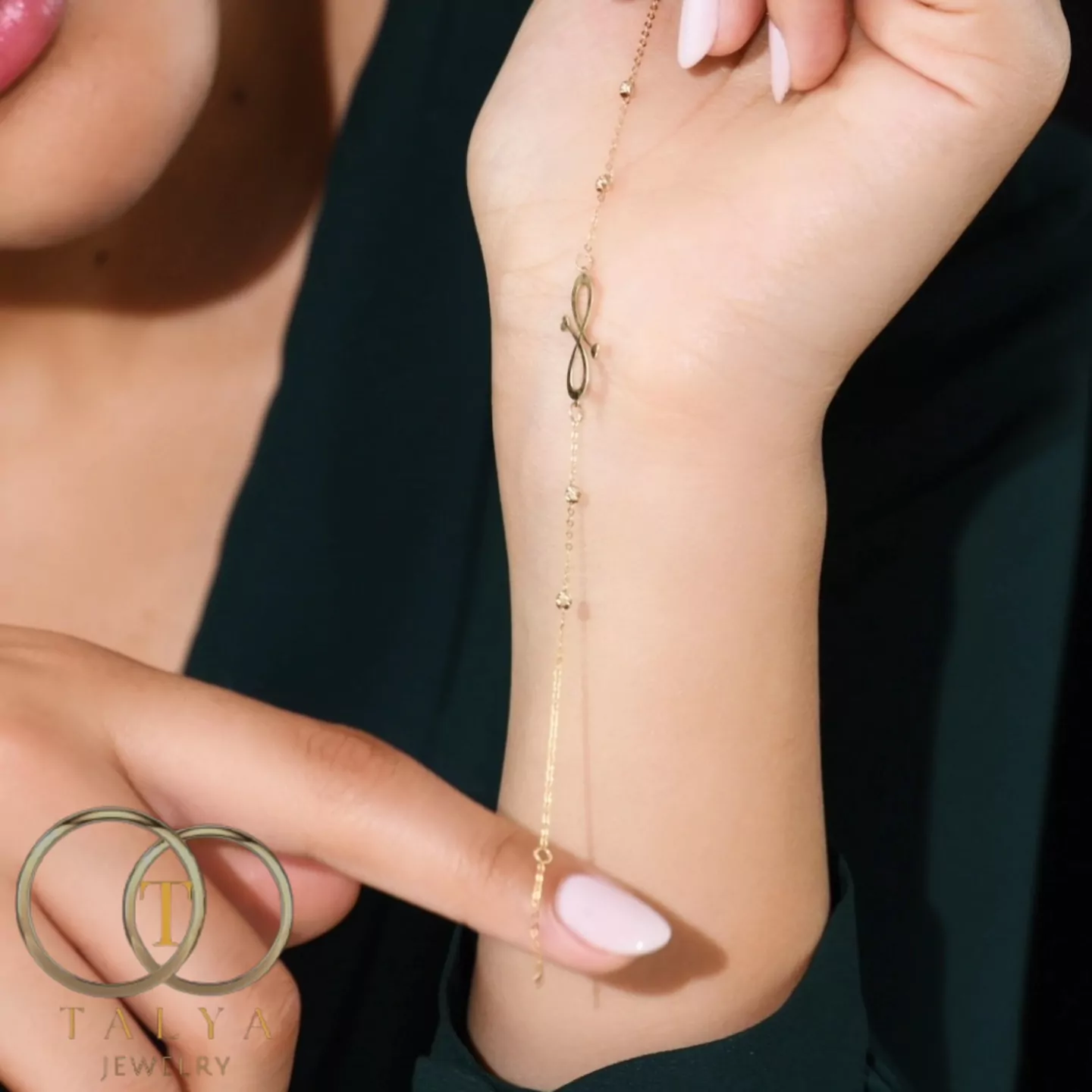 Gourmette Double Coeur En Or 18K