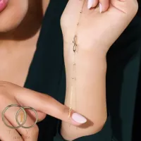 Gourmette Double Coeur En Or 18K