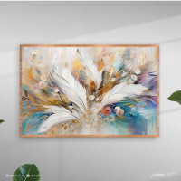 Tableau Nature Art feuilles d'or
