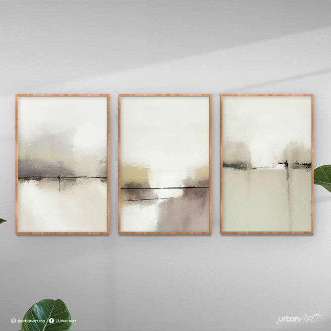 Tableau abstrait Beige neutre