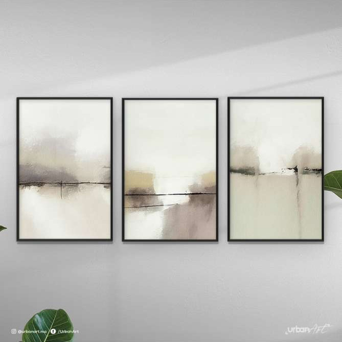 Tableau abstrait Beige neutre