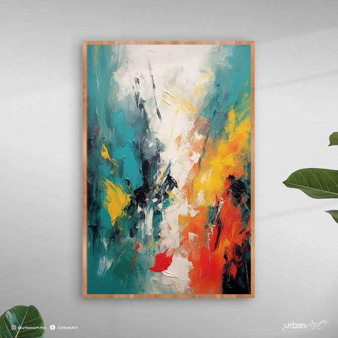 Tableau abstrait coloré art