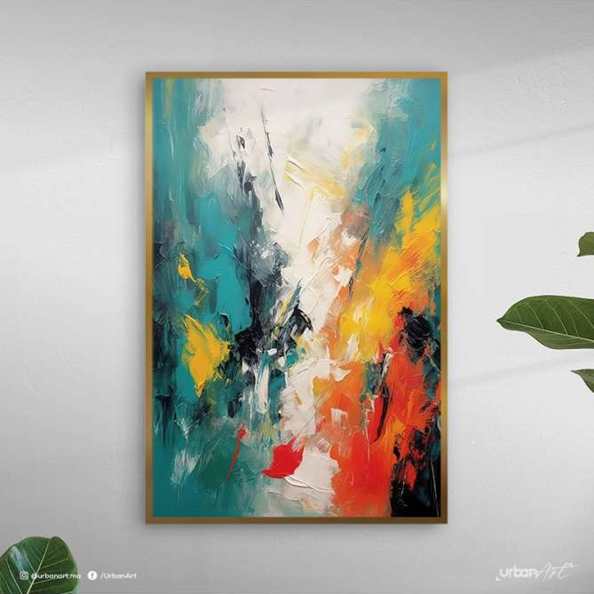 Tableau abstrait coloré art