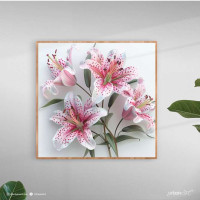 Tableau nature Bouquet de lys