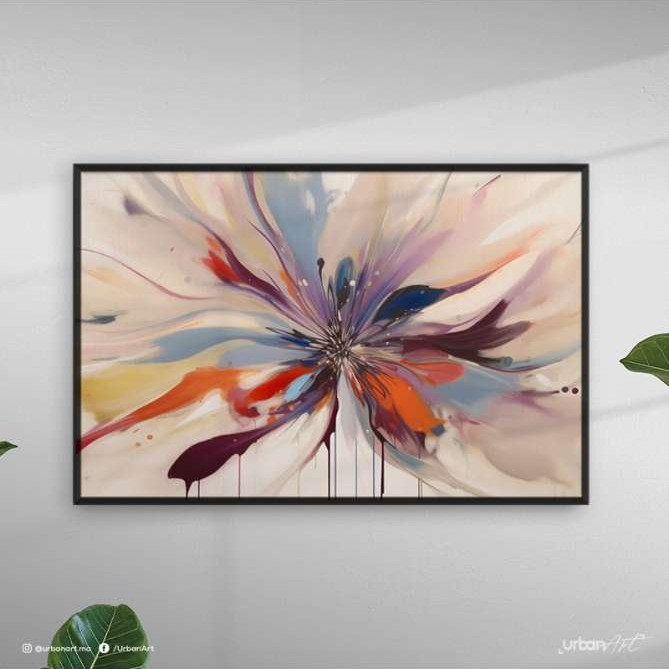 Tableau abstrait Fleur