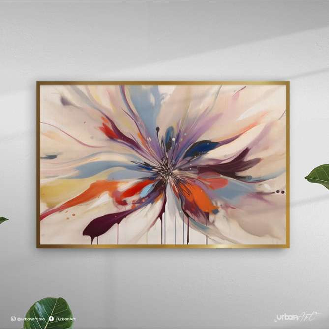 Tableau abstrait Fleur