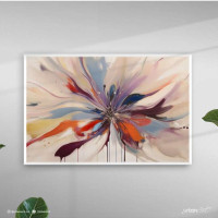 Tableau abstrait Fleur