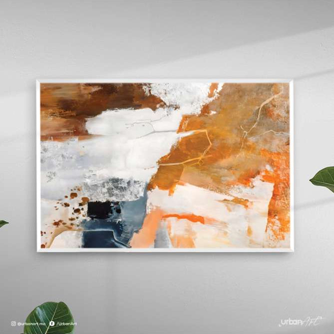 Tableau Abstrait Brown Taupe