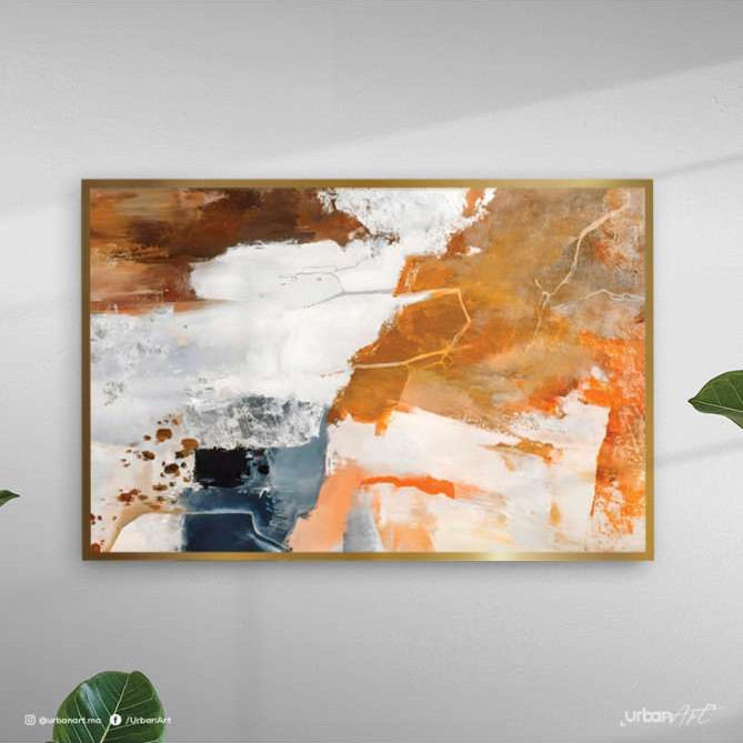 Tableau Abstrait Brown Taupe