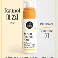 Traitement RETINOL pur [0,2%] Sérum concentré Anti-Age & Anti-Rides + Eclat