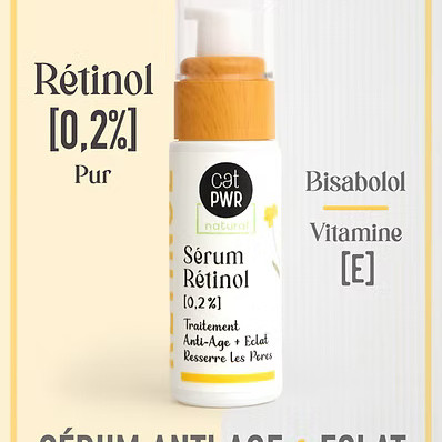 Traitement RETINOL pur [0,2%] Sérum concentré Anti-Age & Anti-Rides + Eclat