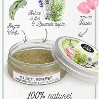PURIFIANT EXPRESS Masque Visage Peau Mixte à Grasse Boutons + Acné