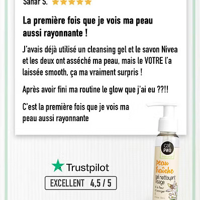 PEAU FRAICHE Gel Nettoyant Visage Sans Sulfate pour un Eclat Naturel