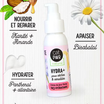 HYDRA+ Crème Très Hydratante et Apaisante pour peaux Sèches et Sensibles