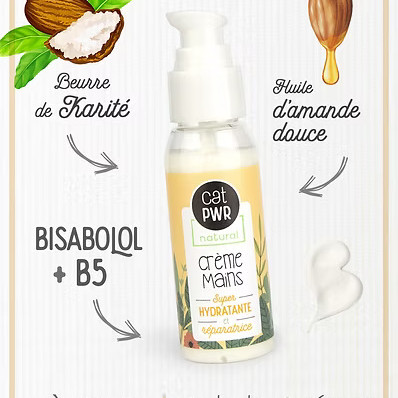 CRÈME MAINS Super Hydratante et Réparatrice à la Karité + Amande Douce