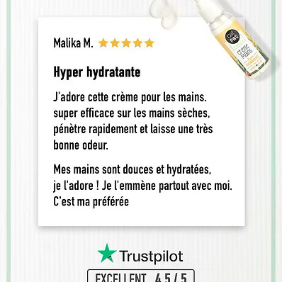 CRÈME MAINS Super Hydratante et Réparatrice à la Karité + Amande Douce