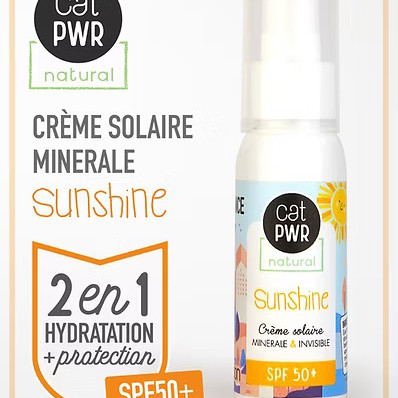 SUNSHINE Crème / Ecran Solaire Naturel Minéral & Invisible SPF50+