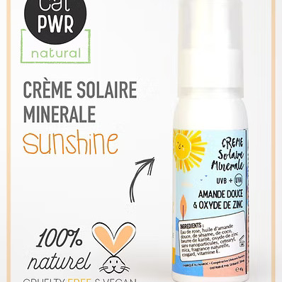 SUNSHINE Crème / Ecran Solaire Naturel Minéral & Invisible SPF50+