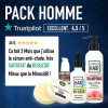PACK HOMME essentiels Soins Beauté Sans Sulfate Anti Chute & Cernes