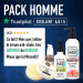 PACK HOMME essentiels Soins Beauté Sans Sulfate Anti Chute & Cernes PACK HOMME essentiels Soins Beauté Sans Sulfate Anti Chute & Cernes