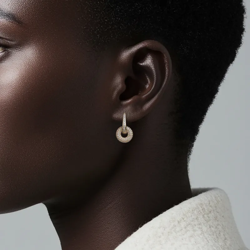 Boucles d'oreilles Soho Pavé