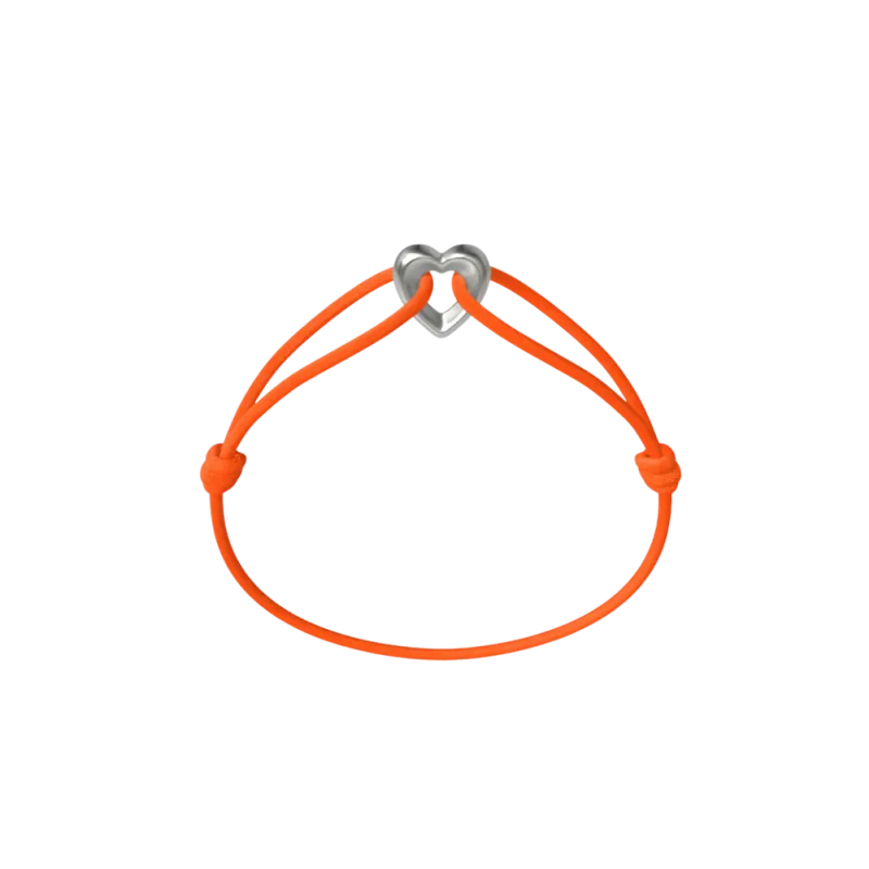 Bracelet Cordon - Silver Heart
