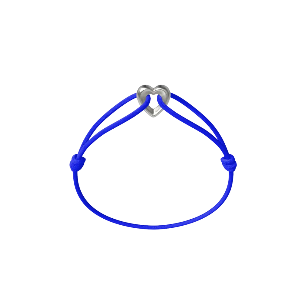 Bracelet Cordon - Silver Heart