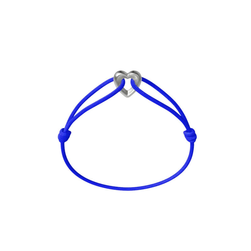 Bracelet Cordon - Silver Heart
