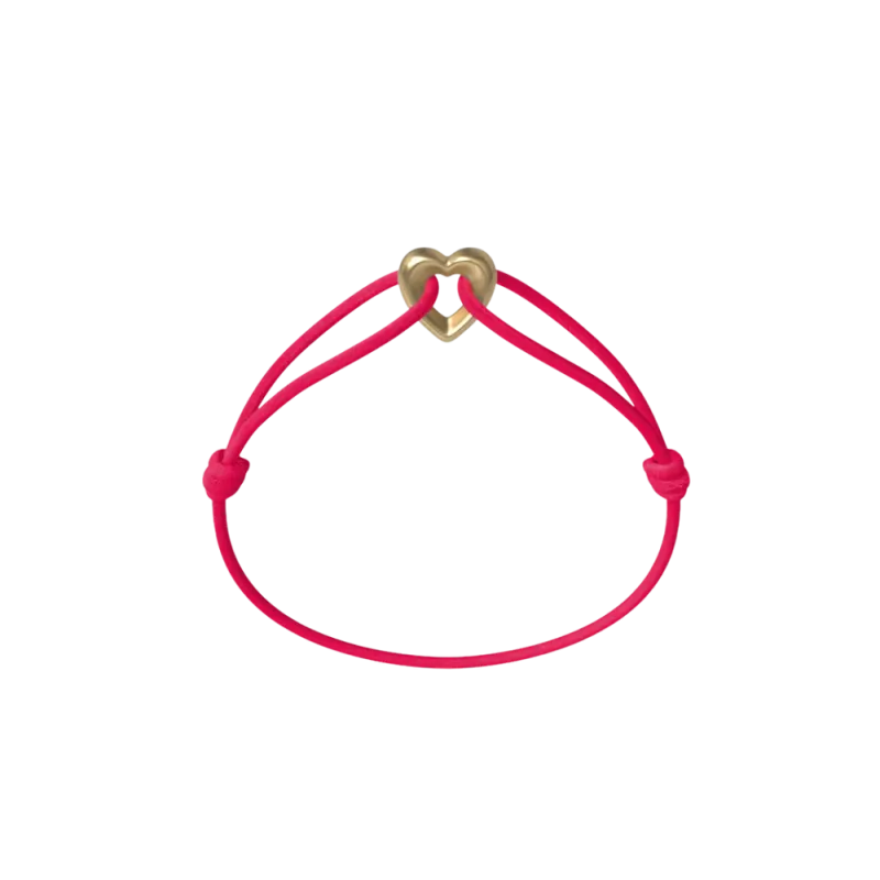 Bracelet Cordon - Golden Heart