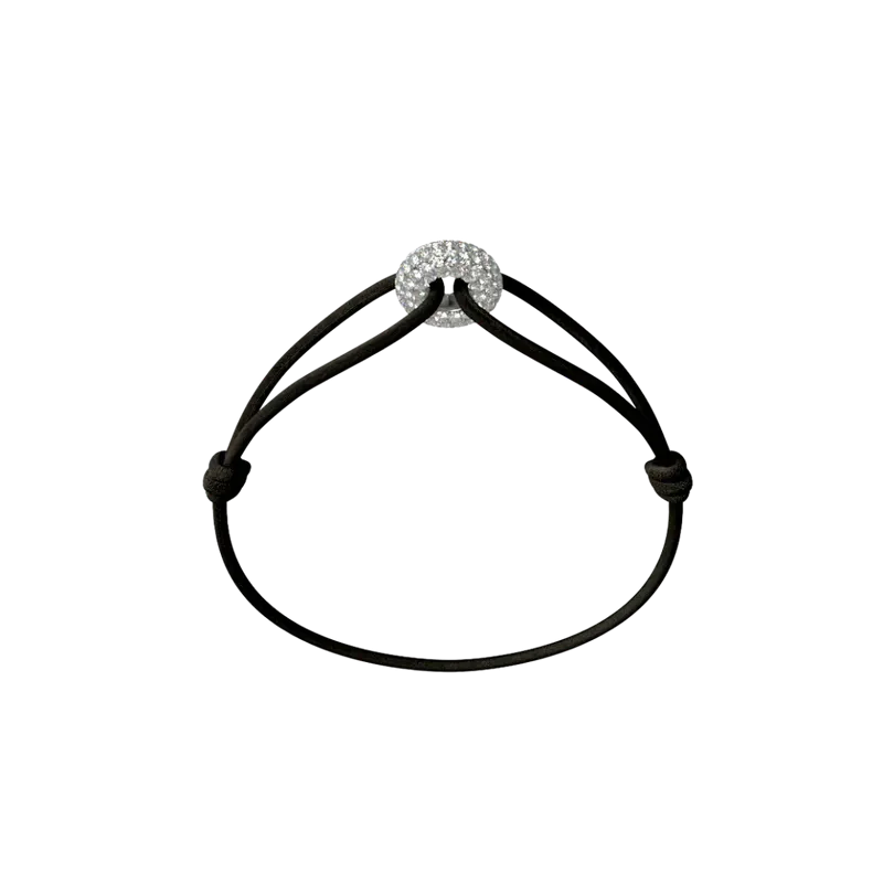 Bracelet Cordon - Mini Silver Soho Pavé