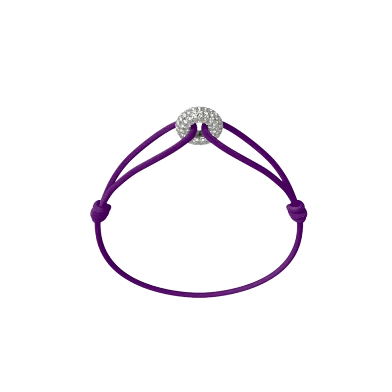 Bracelet Cordon - Mini Silver Soho Pavé