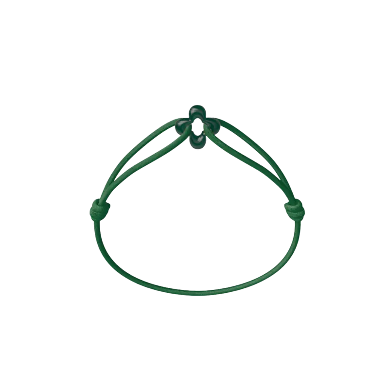 Bracelet Cordon - Mini Green Clover