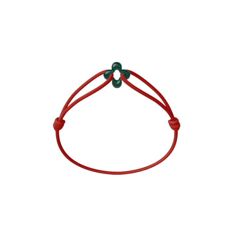 Bracelet Cordon - Mini Green Clover