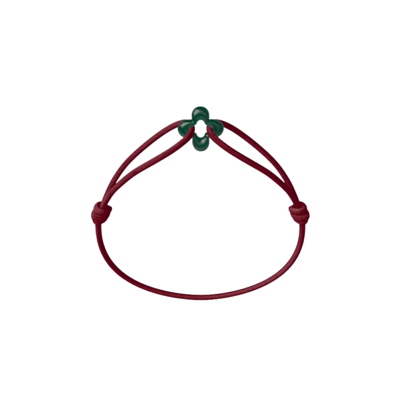 Bracelet Cordon - Mini Green Clover