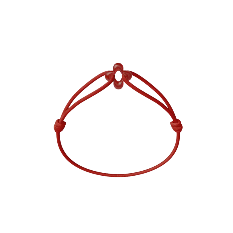 Bracelet Cordon - Mini Red Clover