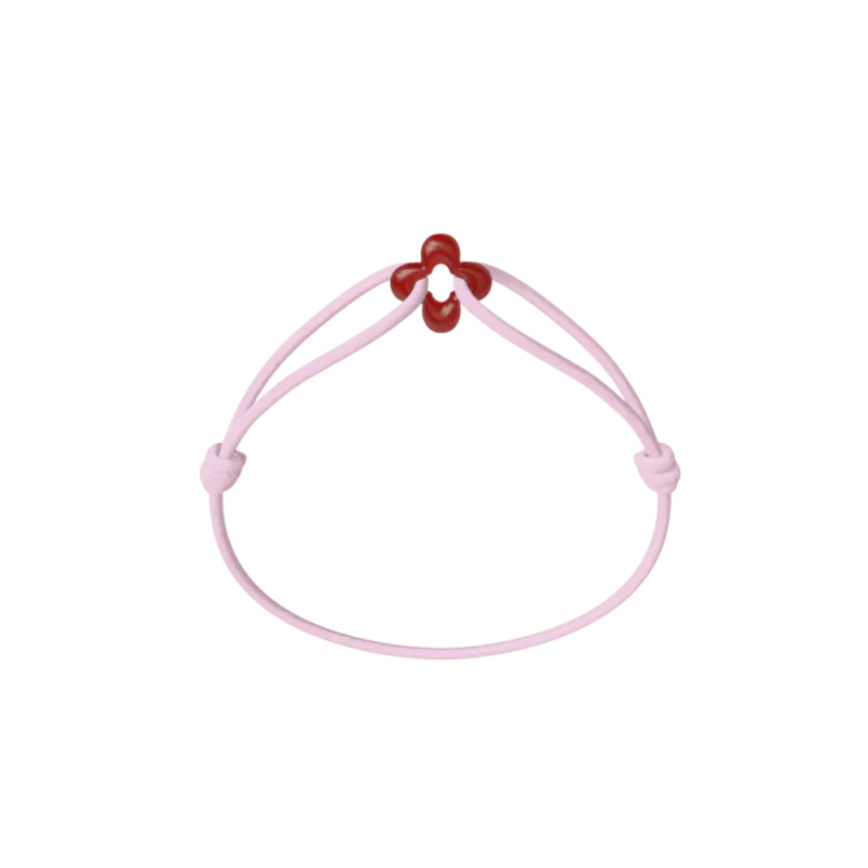 Bracelet Cordon - Mini Red Clover