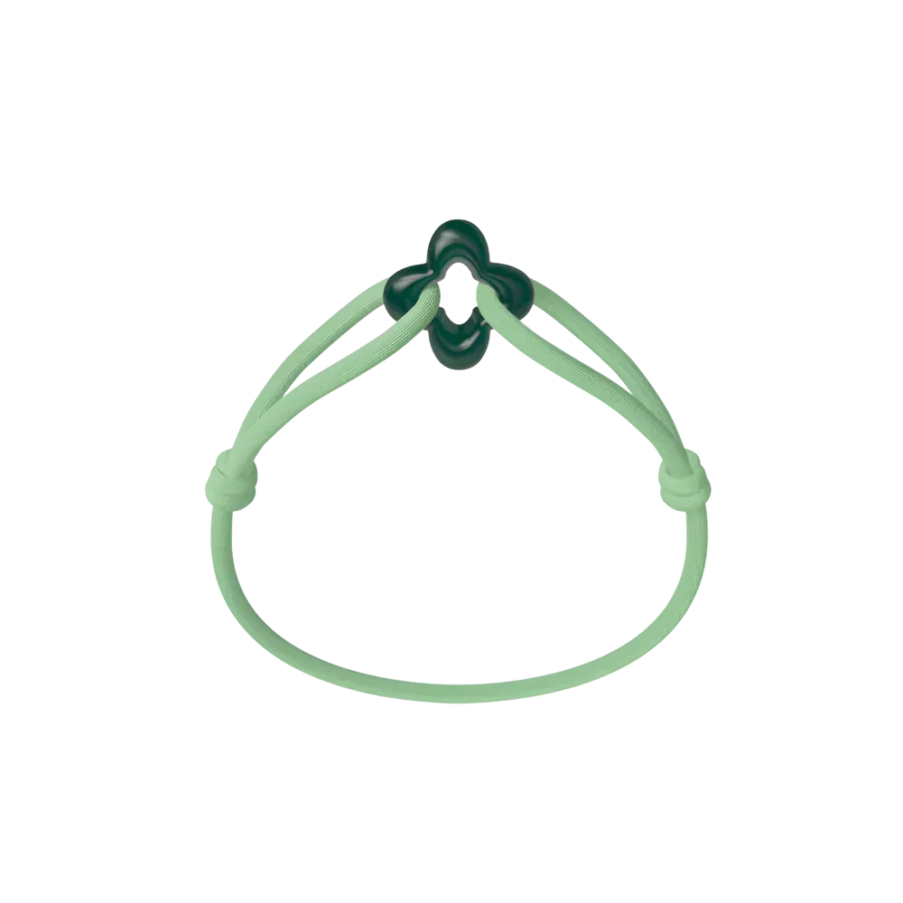 Bracelet Cordon - Green Clover