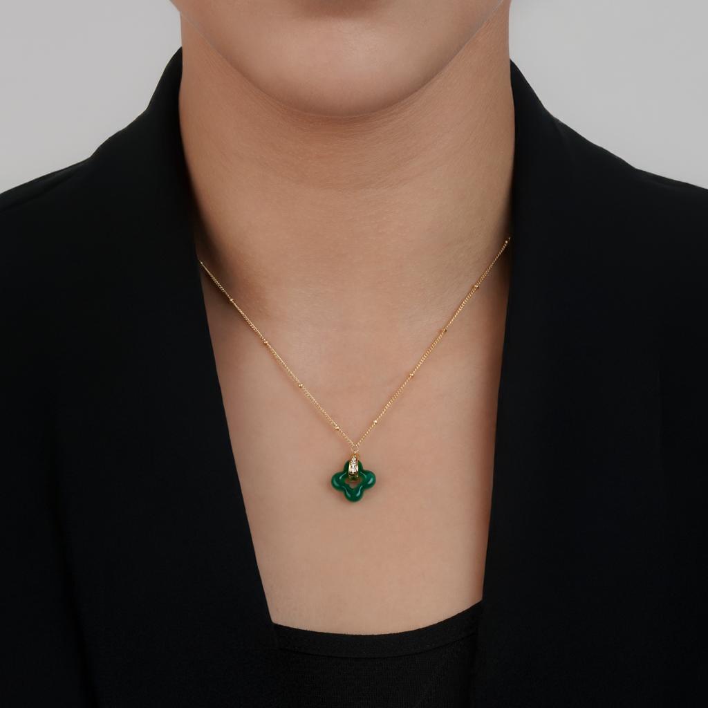 Collier Golden Clover
