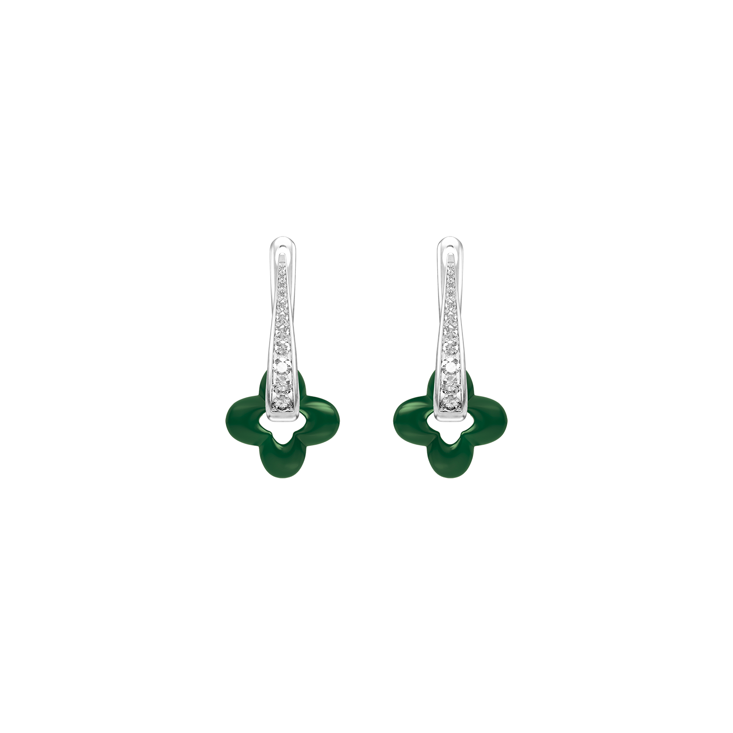 Boucles d'oreilles Silver Clover
