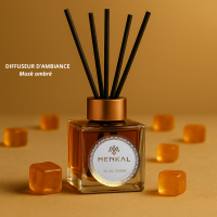 Menkal Parfums Pack Traditionnel &ndash; Diffuseurs d&rsquo;Ambiance MENKAL &ndash; Oud, Fleur d&rsquo;Oranger & Musk Ambr&eacute; (3 x 100 ml)
