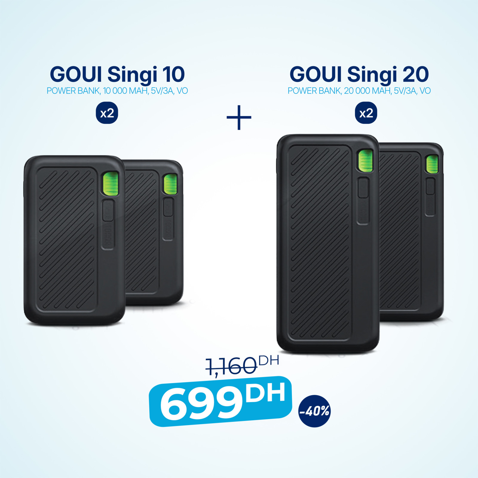 Pack 2x Singi 10 avec 2x Singi 20
