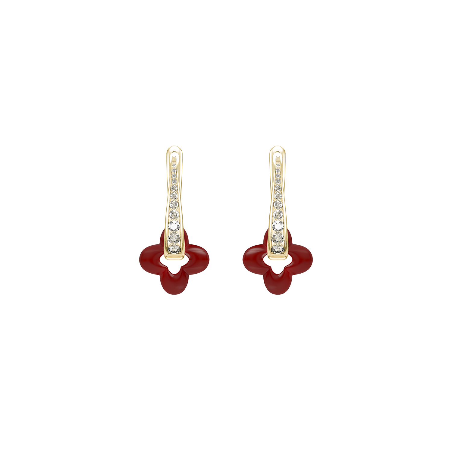 Boucles d'oreilles Golden Clover